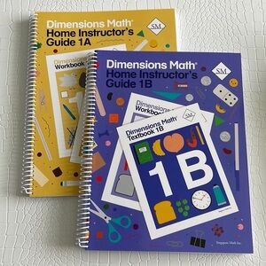 Singapore Dimensions Math Instructor’s Guide 1A and 1B Homeschool Curriculum